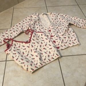 Zara cardigan set size small pink